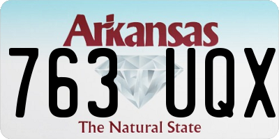 AR license plate 763UQX