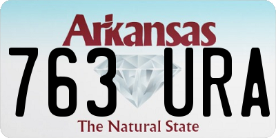 AR license plate 763URA