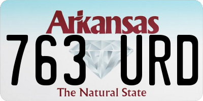 AR license plate 763URD
