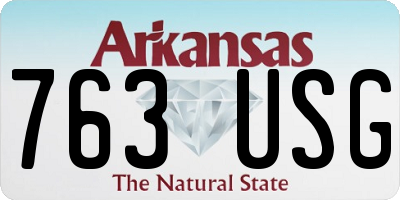 AR license plate 763USG