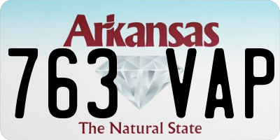 AR license plate 763VAP