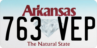 AR license plate 763VEP