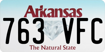 AR license plate 763VFC