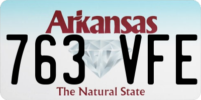 AR license plate 763VFE