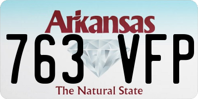 AR license plate 763VFP