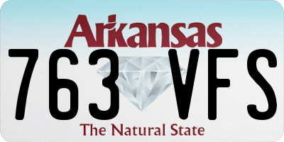 AR license plate 763VFS