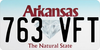 AR license plate 763VFT