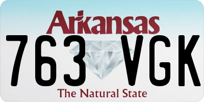 AR license plate 763VGK