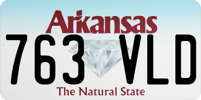AR license plate 763VLD