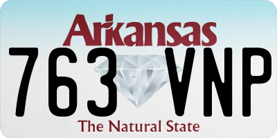AR license plate 763VNP
