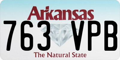 AR license plate 763VPB