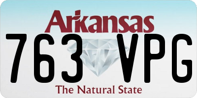 AR license plate 763VPG
