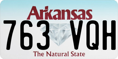 AR license plate 763VQH
