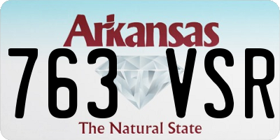 AR license plate 763VSR