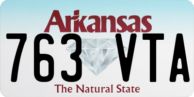 AR license plate 763VTA