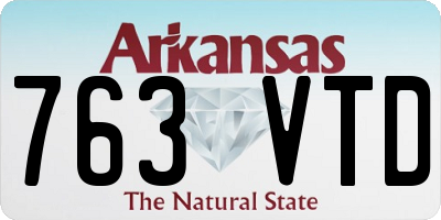 AR license plate 763VTD