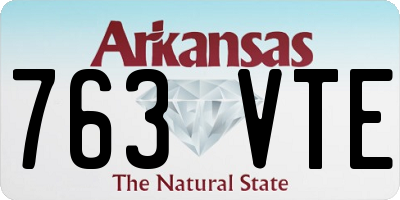 AR license plate 763VTE