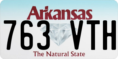 AR license plate 763VTH