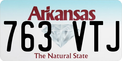 AR license plate 763VTJ