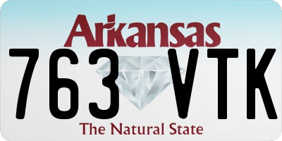 AR license plate 763VTK