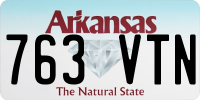AR license plate 763VTN