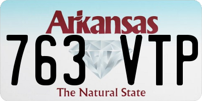 AR license plate 763VTP