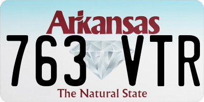 AR license plate 763VTR