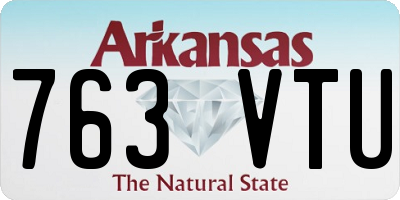 AR license plate 763VTU