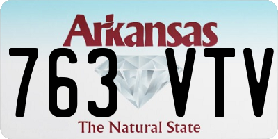 AR license plate 763VTV