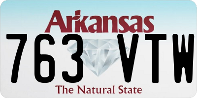 AR license plate 763VTW