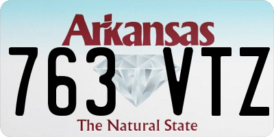 AR license plate 763VTZ
