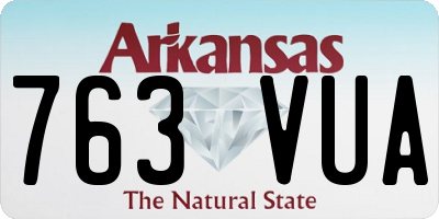 AR license plate 763VUA