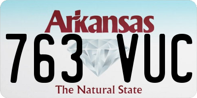 AR license plate 763VUC