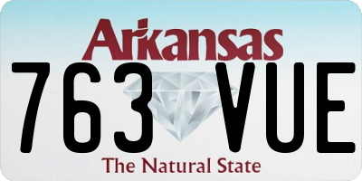 AR license plate 763VUE