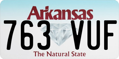 AR license plate 763VUF