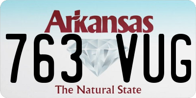 AR license plate 763VUG