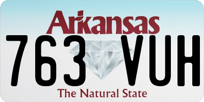 AR license plate 763VUH