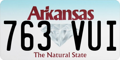 AR license plate 763VUI