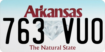 AR license plate 763VUO