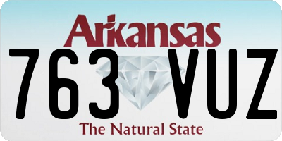 AR license plate 763VUZ