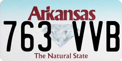 AR license plate 763VVB
