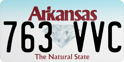 AR license plate 763VVC