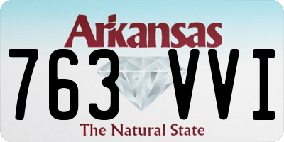 AR license plate 763VVI