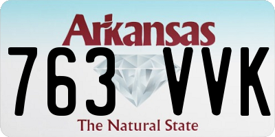 AR license plate 763VVK