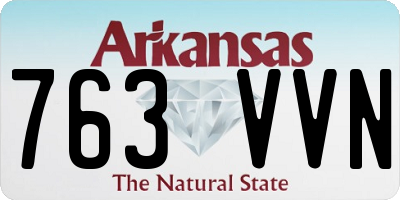 AR license plate 763VVN