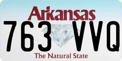 AR license plate 763VVQ