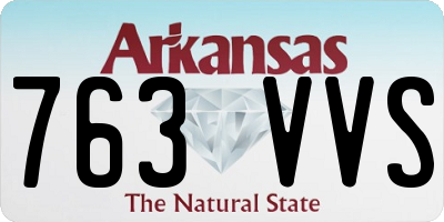 AR license plate 763VVS