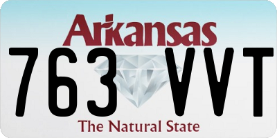 AR license plate 763VVT