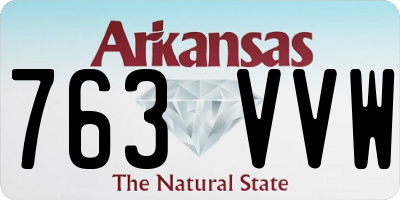 AR license plate 763VVW