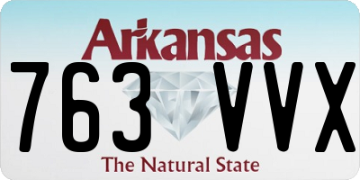 AR license plate 763VVX
